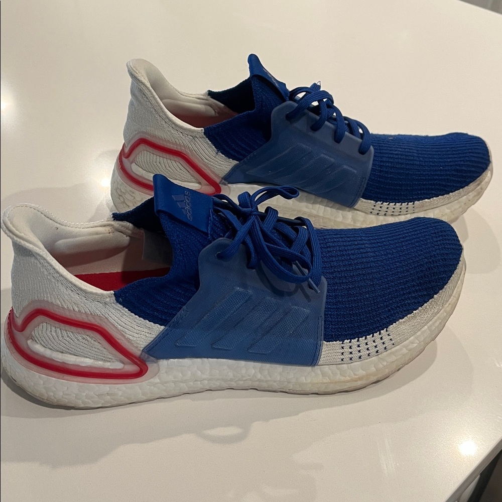 Adidas Blue and White Boost